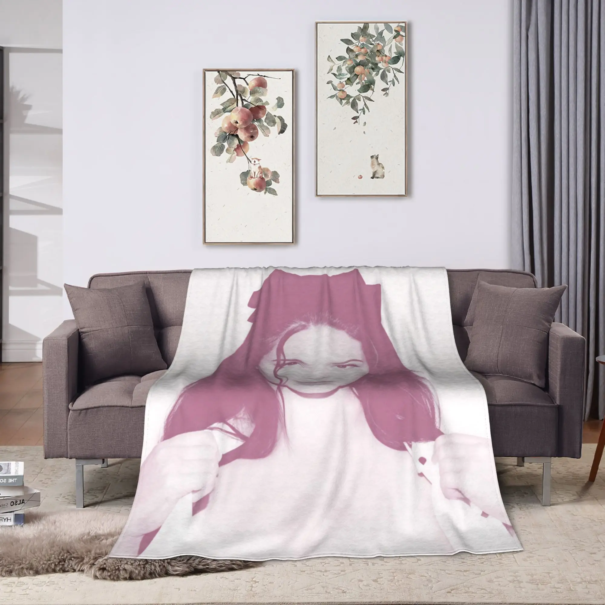 Warm Soft Blanket Children Decorative Hot Singer Lana Del Rey Throw Blanket  Flannel Bedspread For Bedroom Fluffy Sofa Bed Cover