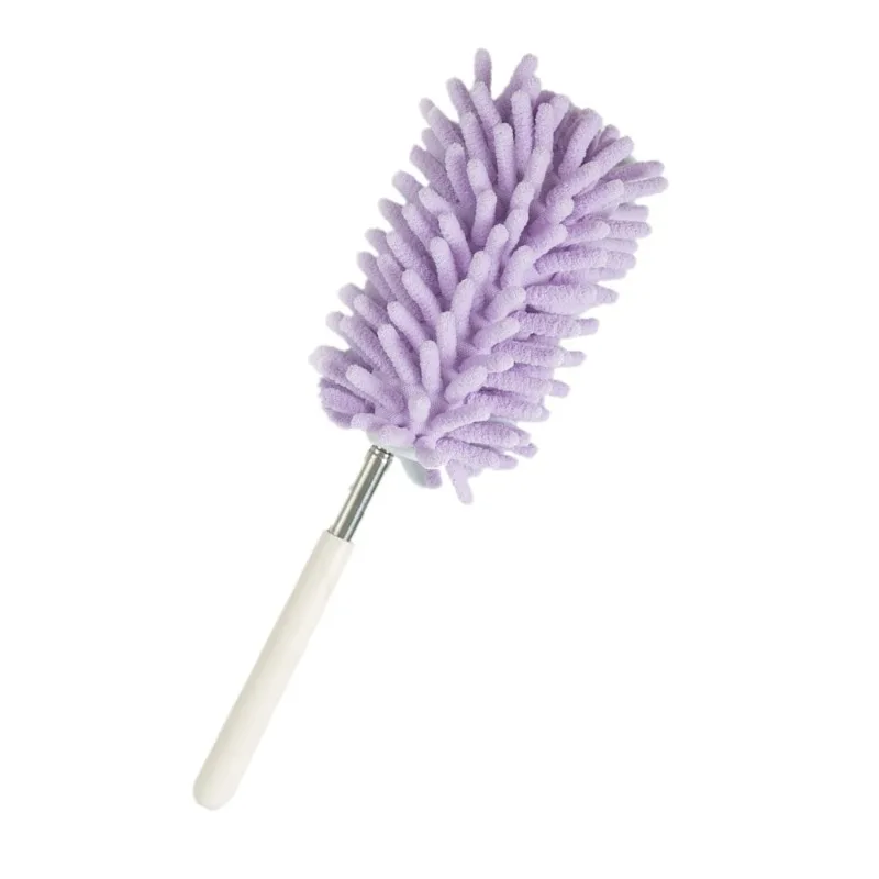 Telescopic Lengthen Duster Microfiber Chenille Home Cleaning Stainless Dust Removal Steel Dust Brush Ceiling Clean Multifunction