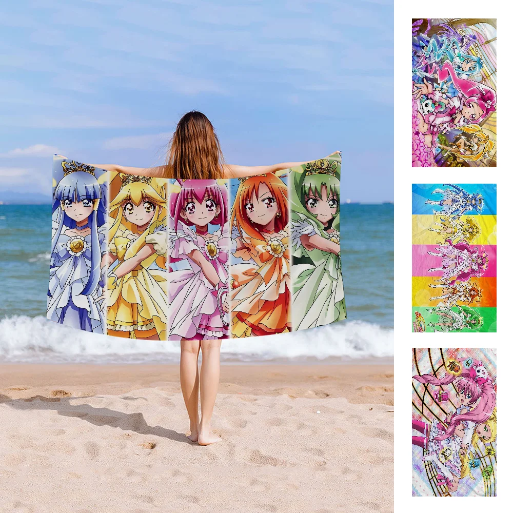 Pretty Cure Precure Princess Anime Bathroom Towel  Towel Absorbent Quick dry Soft Yoga Swimming Resort Mountain Climbing Towel