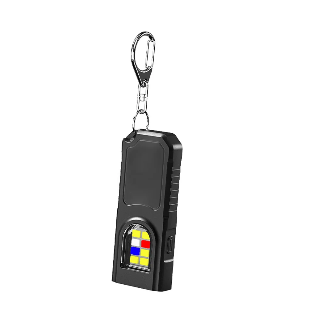 Waterproof Flashlight with Rechargeable Type C Battery Compact Design 6.8x2.8x1.7cm for Keychain or Pocket Carry Black