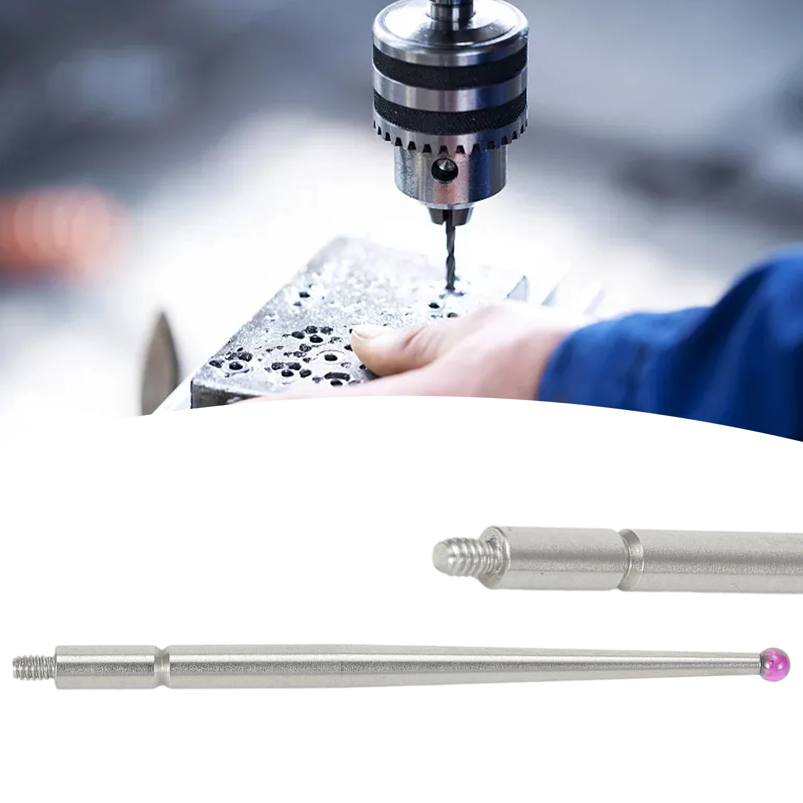 Contact Points Probe For 513-477-10H For 513-515 For Dial Test Indicator M1.6 Threaded Shank 2mm Diameter Ru By Ball