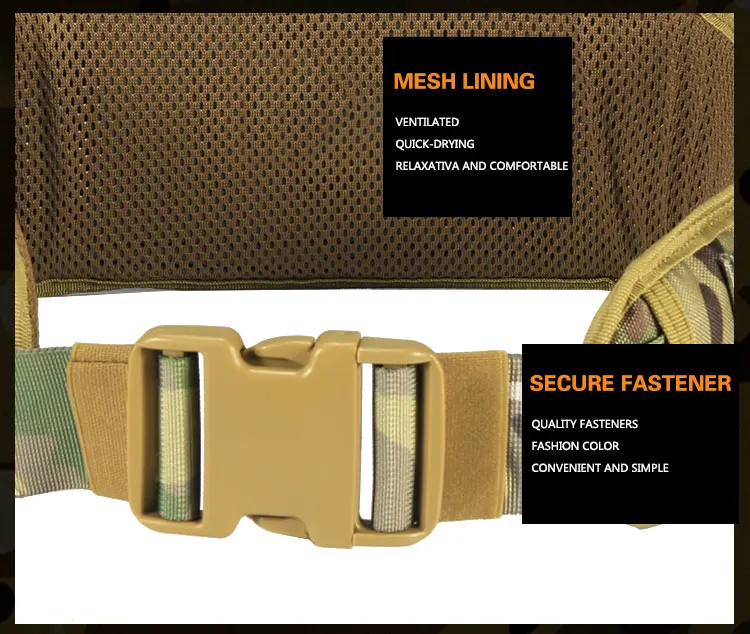 YAKEDA MC Tactical Padded MOLLE System Waist Belt Multi Function Quick Release Buckle Airsoft Combat Belt