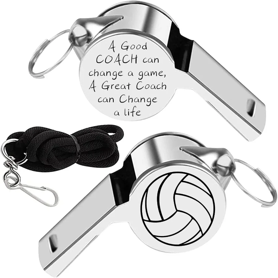 

Volleyball Coach Whistle A Good Coach Can Change A Game A Great Coach Can Change A Life Whistle with Lanyard Thank You Gift for