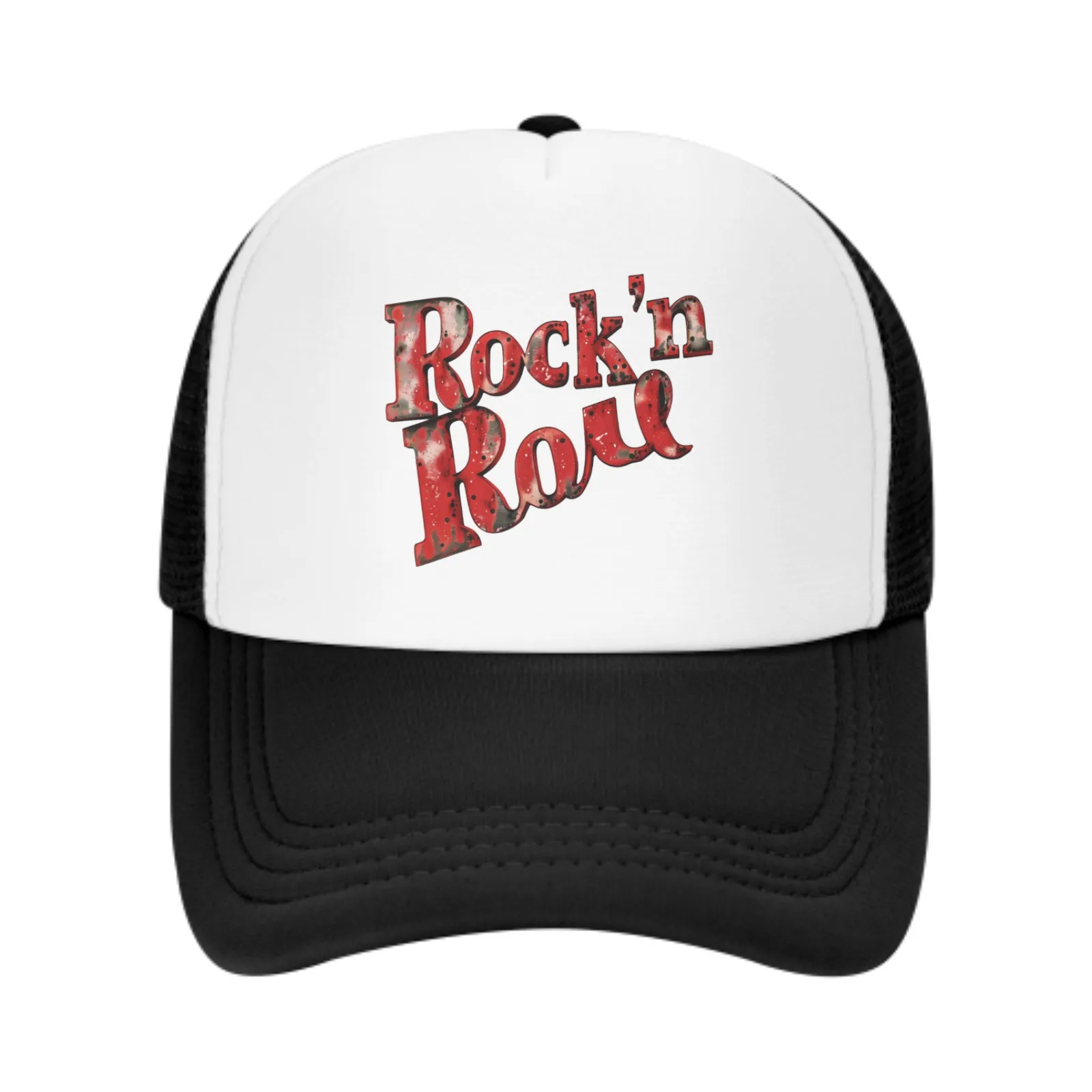 Rock'n Roll Baseball Caps Adjustable Sun Hat for Men Women Casual Trucker Hats for Fishing Outdoor Activities Dad Gifts