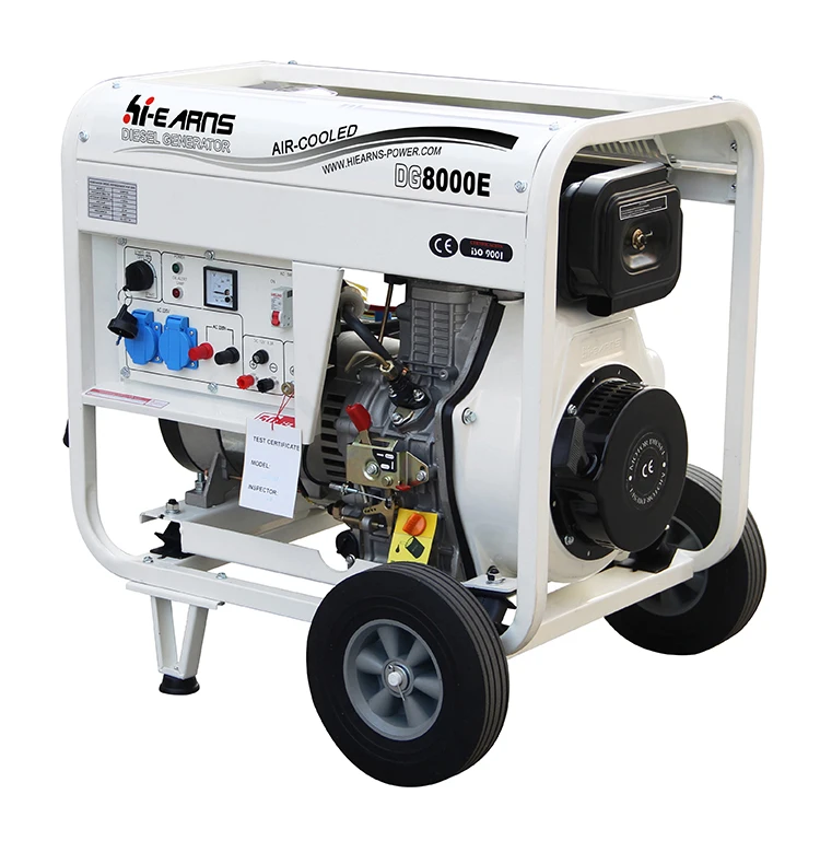 Low price 7KW electric start openframe die·sel generator for home use