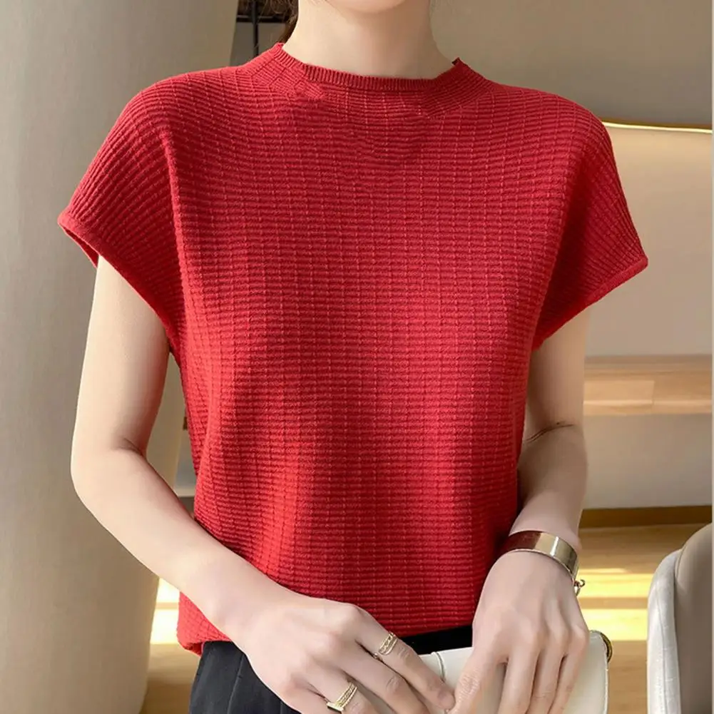 2025 Ladies Girls Causal Tee Blouse Top Women T-shirt Short Sleeves Spring Summer Solid Color Breathable S to 2XL Womenswear