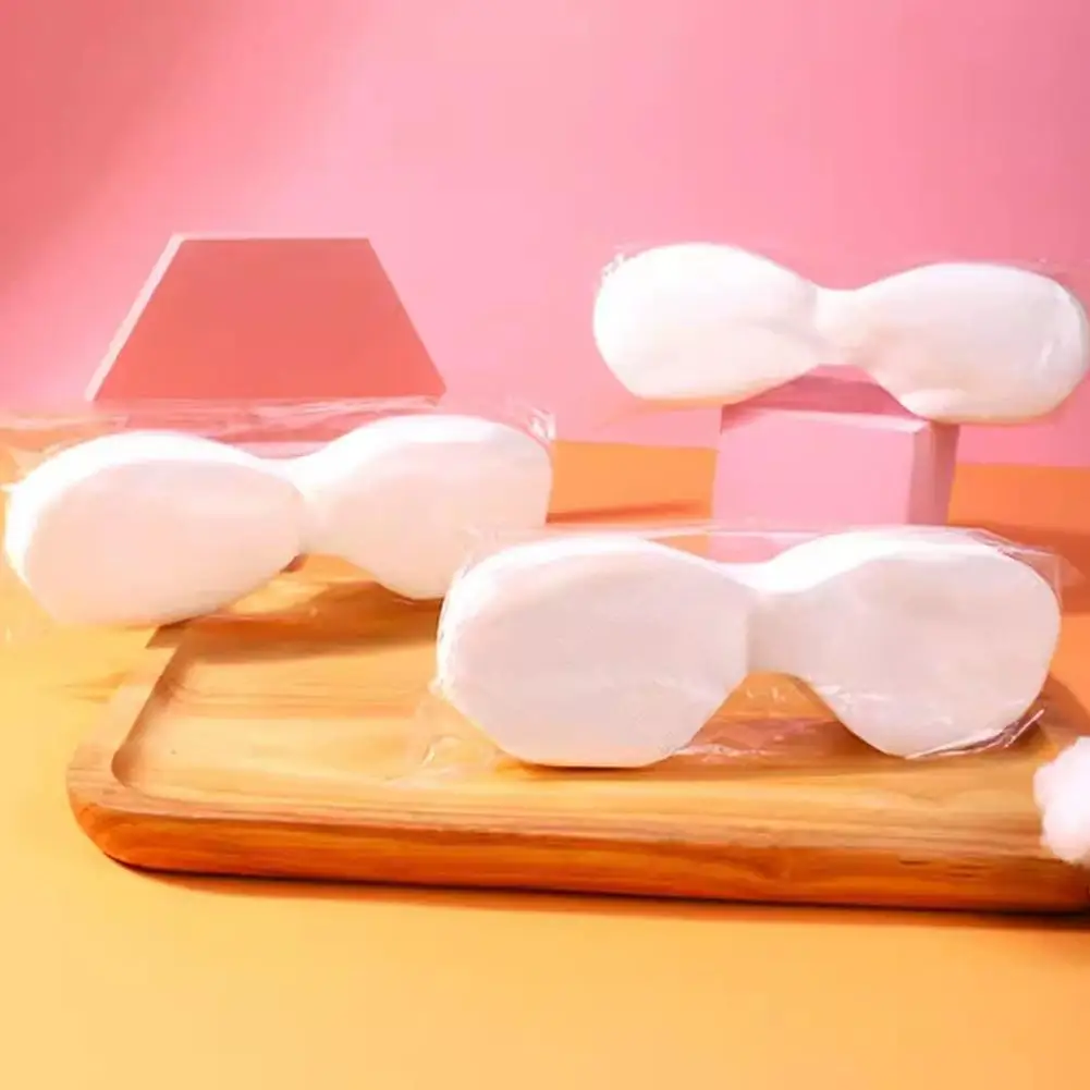 100/200/400 Uds parche en el ojo seco no tejido máscara de ojos desechable papel DIY algodón Natural cubiertas de ojos de papel herramientas para el cuidado de la piel Facial