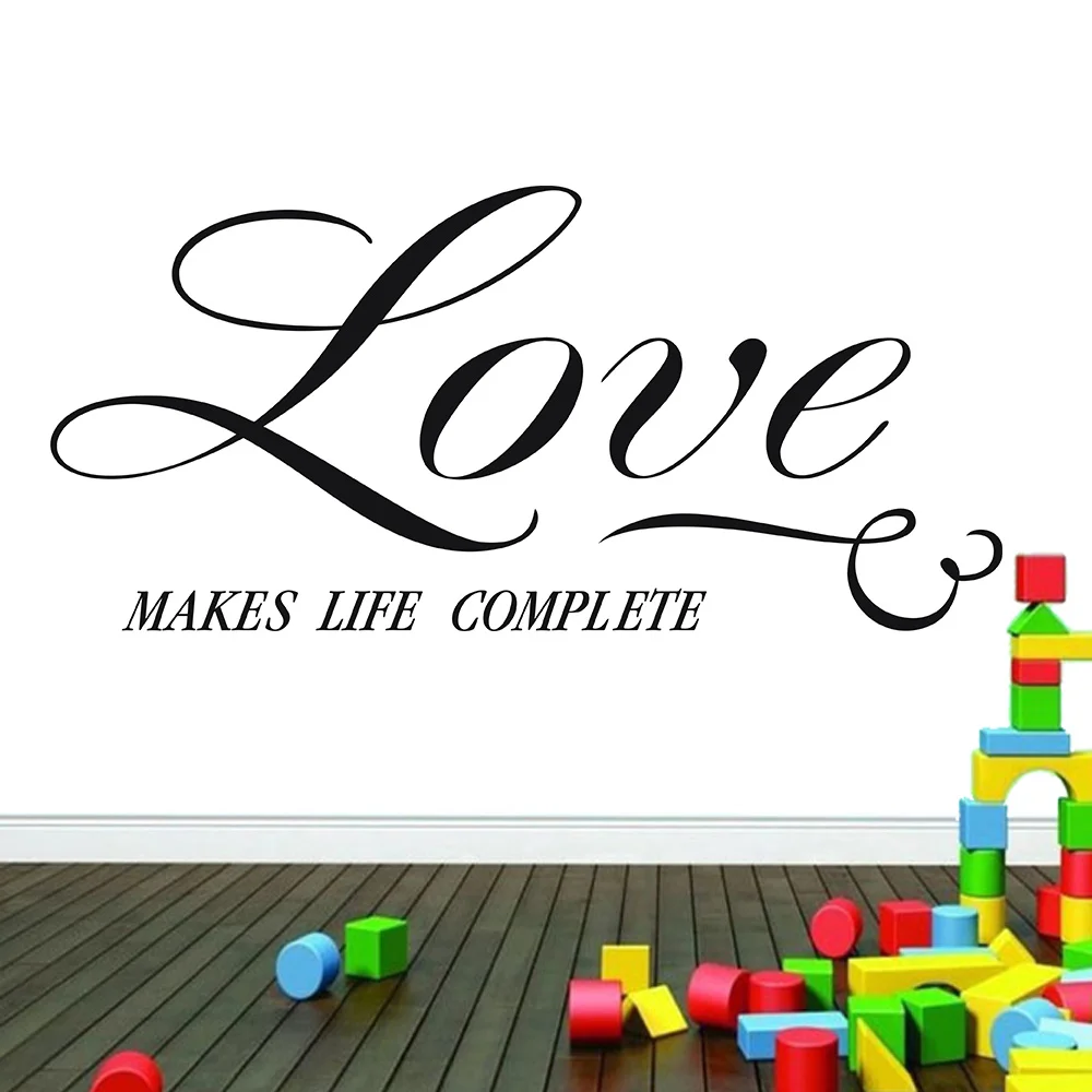 LOVE Quote Wall Art Vinyl Decal Home Room Decor Removable Wall Sticker Mural Wall Sticklers For Living Room Bedroom Size 28X58CM