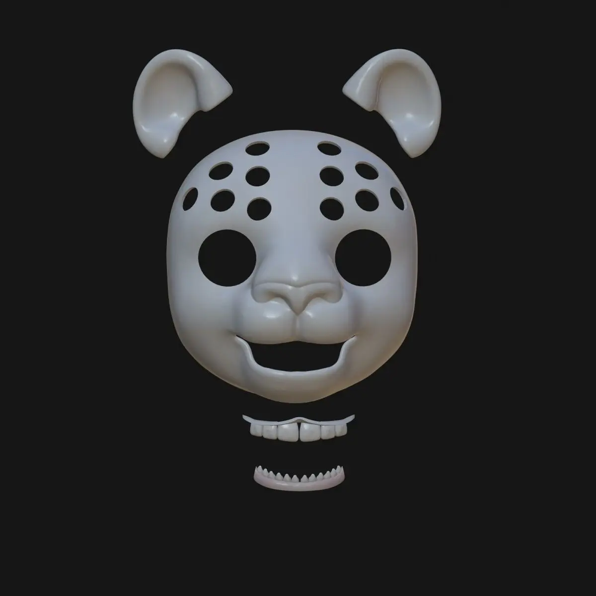 Kigurumi Base Mask Feline Skull Furry 3D Printed Animal Skull Kemono Cute Skull Anime Accessories