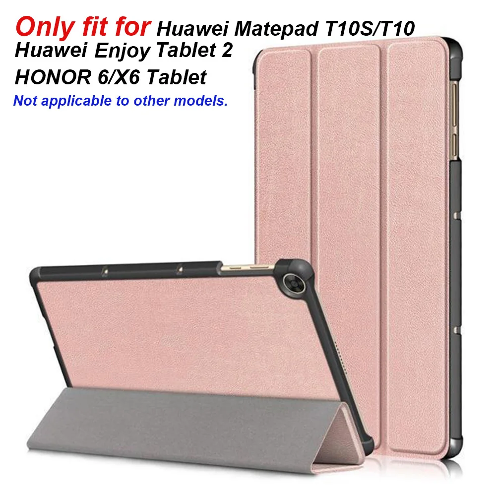 Case for Huawei Matepad T10S/T10 Enjoy Tablet 2 HONOR 6/X6 Tablet, Tri-fold Flip Durable Leather Portable Protective Sleeve