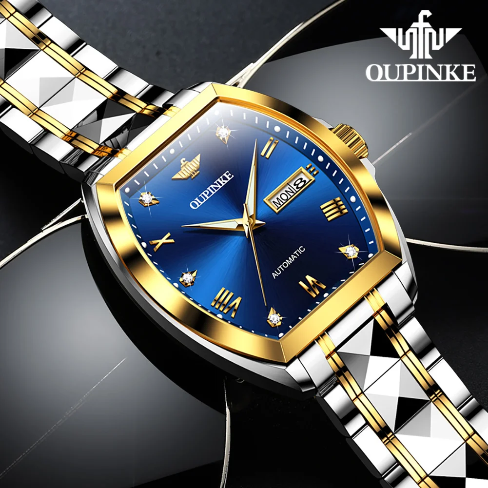 OUPINKE 3200 Orologio da uomo Top Brand Orologio meccanico automatico Specchio zaffiro Reloj Sport impermeabile Giorno Settimana Orologi da uomo di lusso