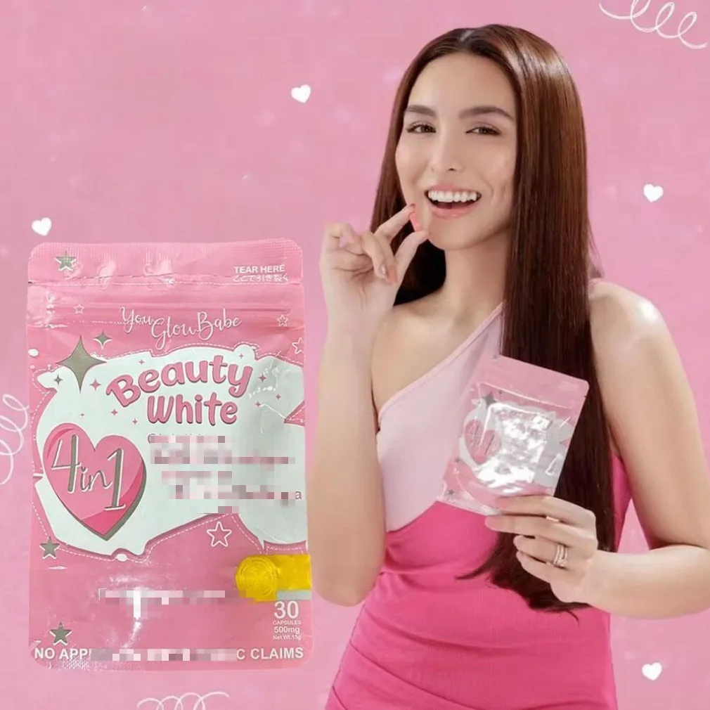 

4-in-1 Beauty Supplement - White Glutathione, Collagen and Slimming Formula with 30 Pieces to Enhance Your Natural Glow
