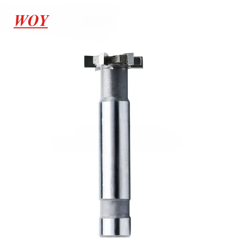 

WOY Welded YG8 Alloy T-Slot Milling Cutter Tungsten Steel Rough Inserted Straight Shank For Hardness Metal Keyway Endmills Tool
