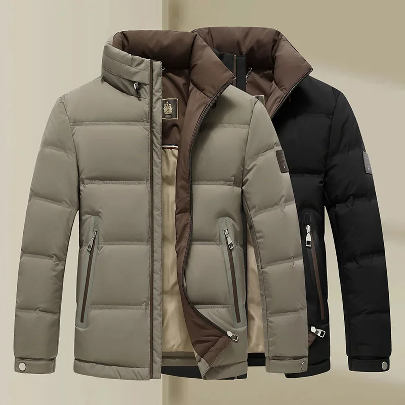 Goose down clothing is luxurious and extremely cold. Men winter collar down jacket is thickened with cold-proof and warm coat.