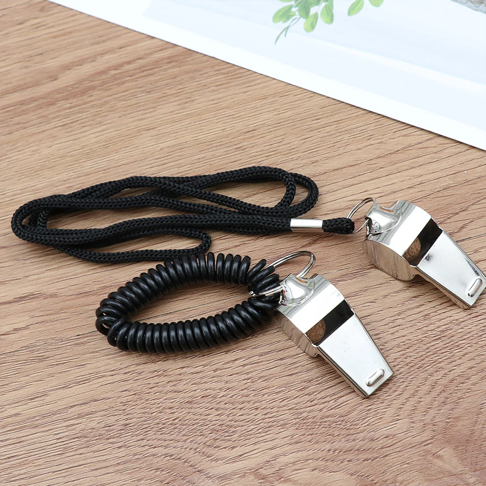 

4pcs Metal Referee Whistle Stainless Steel High Frequency Emergency Whistle For Outdoor Sports Camping Hiking