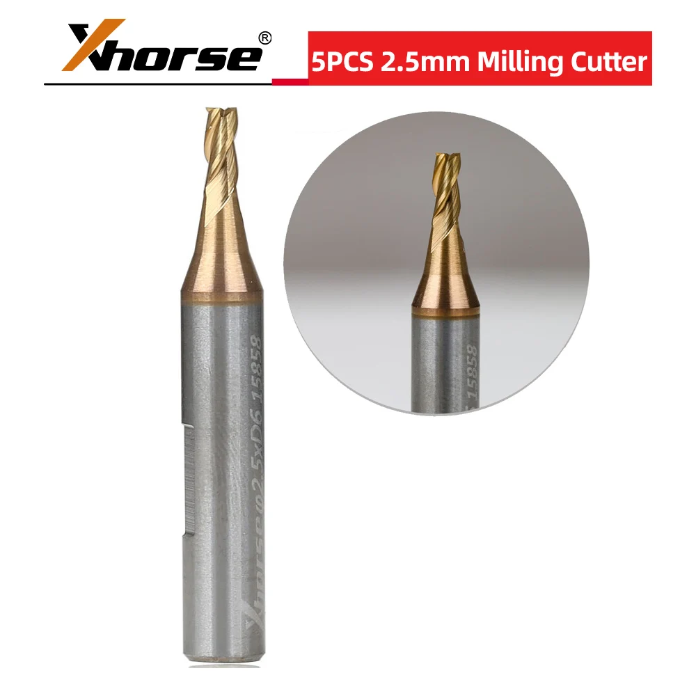 

Xhorse XCMN07EN 2.5mm Milling Cutter for Xhorse Condor XC-Mini Plus/Plus II/XC-002 and Dolphin XP005/XP005L/XP007 5pcs/lot
