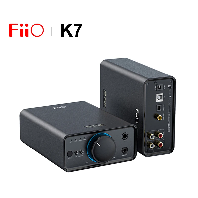 

FiiO K7 Desktop DAC AMP Headphone Amplifier dual AK4493S chips XMOS XU208 PCM384 DSD256 USB/Optical/Coaxial/RCA Input