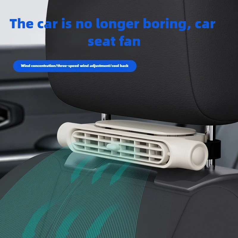 New portable car fan Small fan for rear seats in the car, car cooling belt silent for cars, trucks, trucks