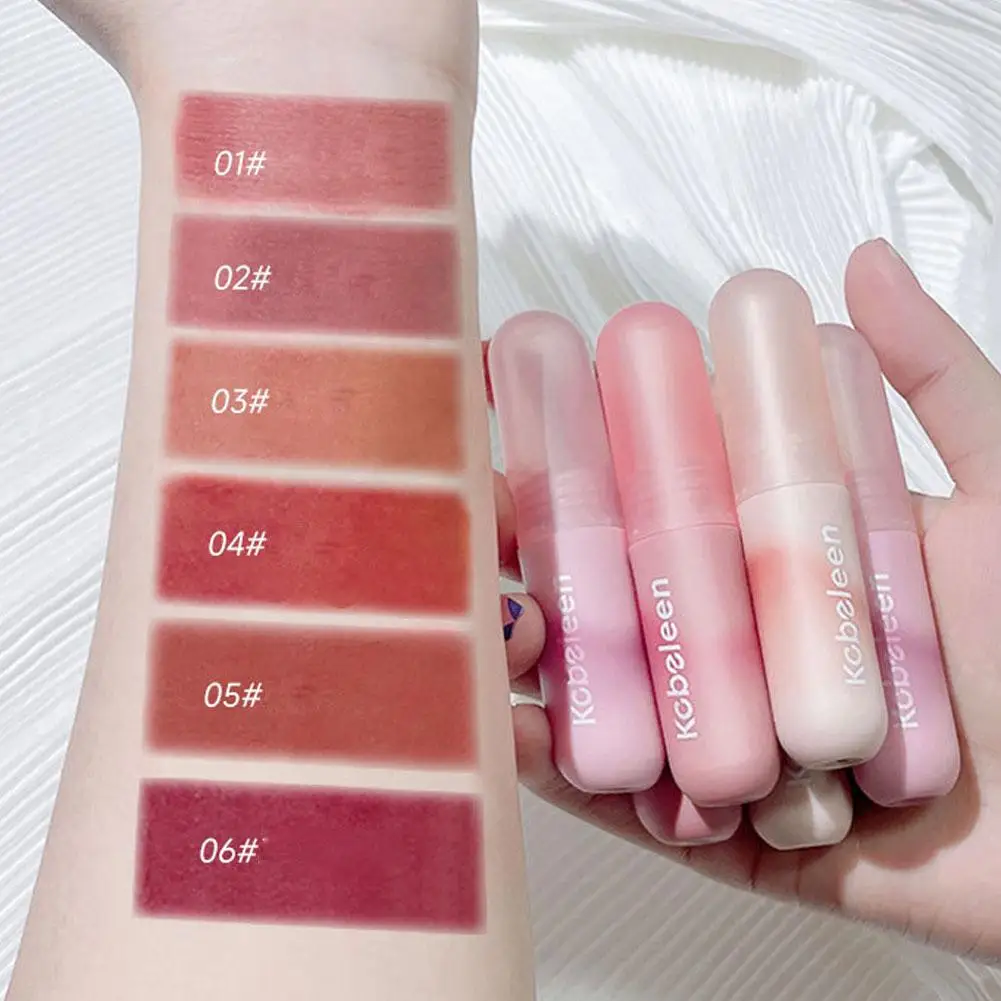 Matte Velvet Lip Gloss Liquid Lipstick Nude Waterproof Long Lasting Smooth Lip Glaze Cosmetics Red Tint Makeup Lip Tools