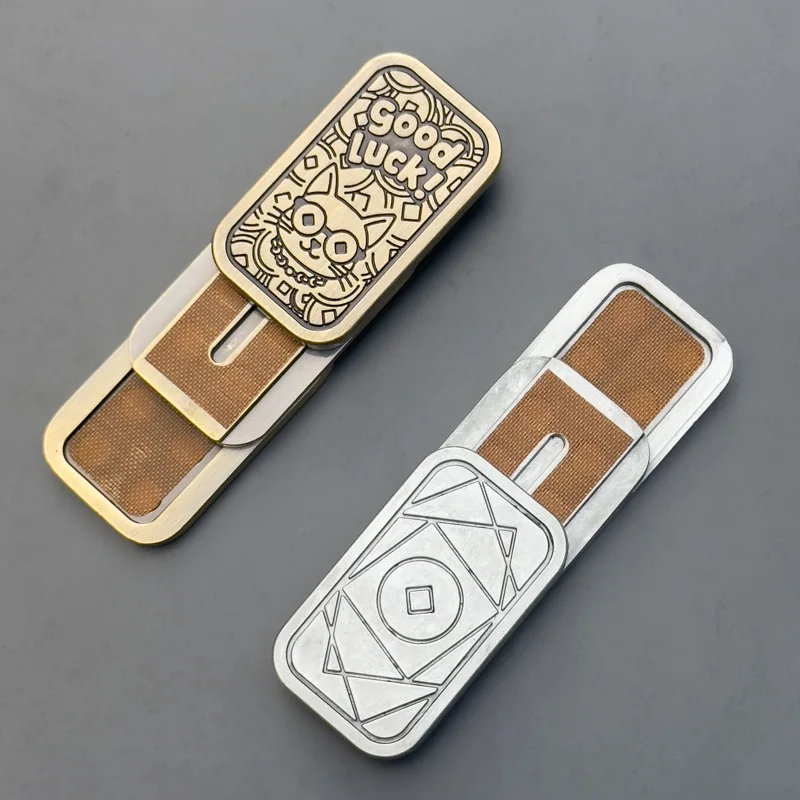 Lucky Cat Design Sliding Fingertip Gyroscope, Three Adjustable Levels, Unlimited Push, Micro Creative Fingertip Gyroscope