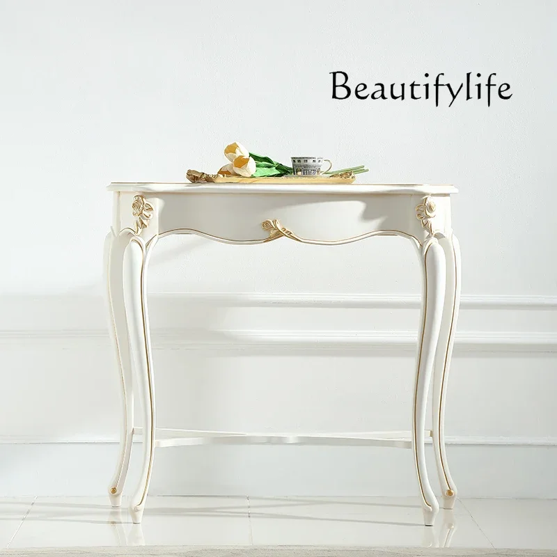 

armoires de salon French pastoral style European living room entrance high-end carved partition storage Xuanguan table designer