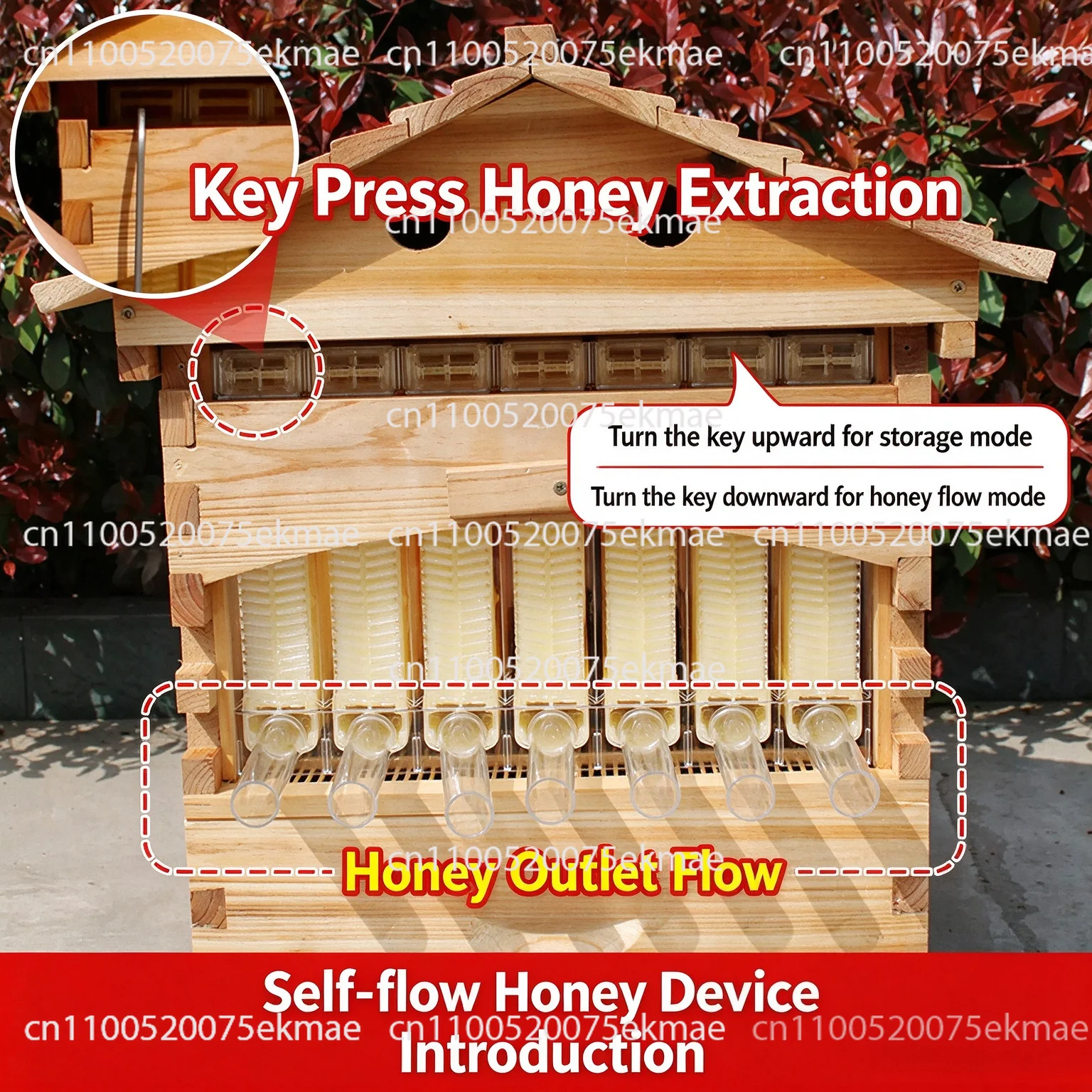 Design Automatic Bee Hive Full Set, Complete Beekeeping System for Easy Harvest & High Yield