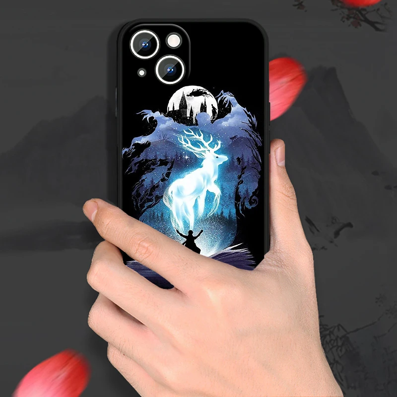 Anime Potters Wand Art Phone Case For Apple iPhone 15 Ultra 14 13 12 11 XS XR X 8 7 Pro Max Plus mini Black Cover