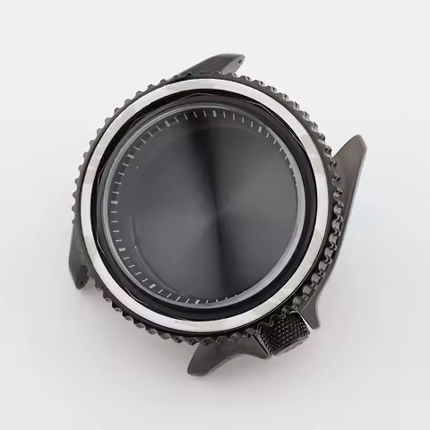 42mm SKX Polished Case Black with Mineral Glass for Seiko Mod NH35 NH36 Men's Mechanical Diver Watches Replacement Part