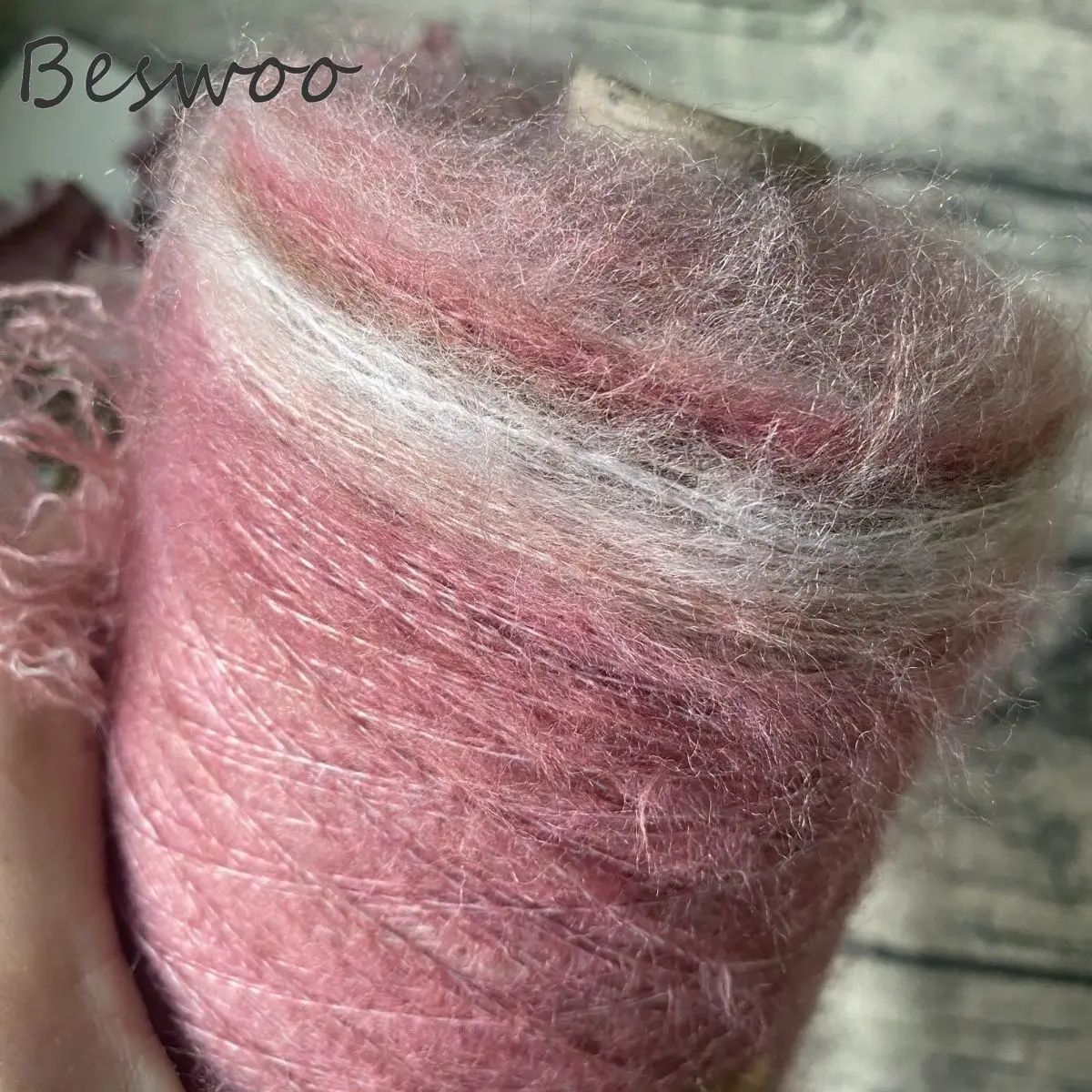 250g/Stück Langes Gefärbtes Mohair-Wollgarn mit Farbverlauf für Schal, Pullover, Tuch, Handgewebtes Garn