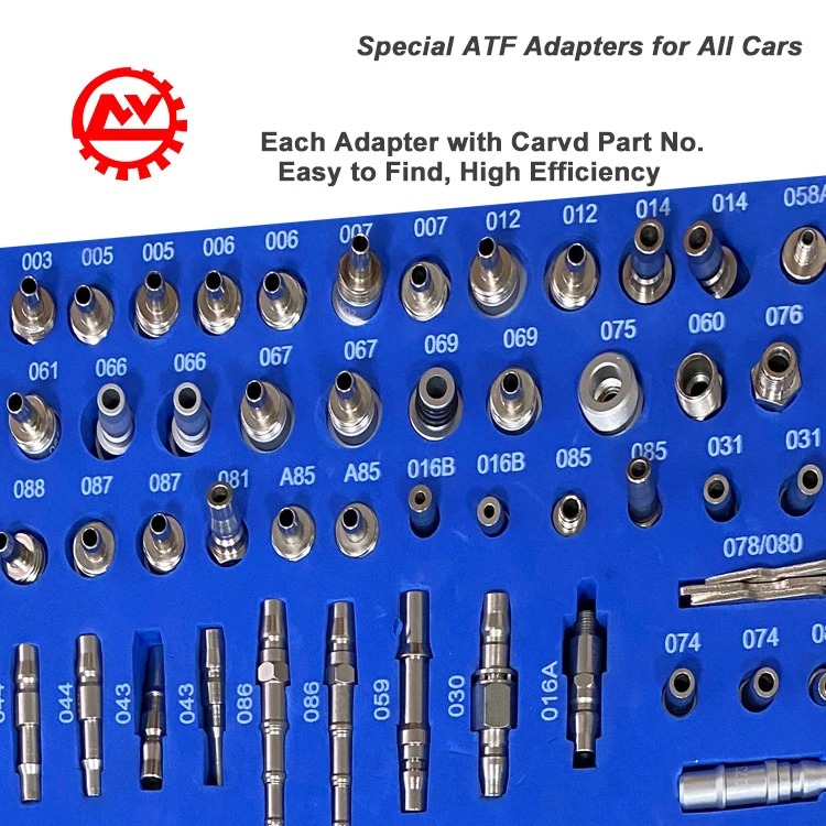 Elenco completo di tutte le auto Kit di connettori per giunti del cambio Adattatore per macchina da incasso ATF per fluido di trasmissione automatica