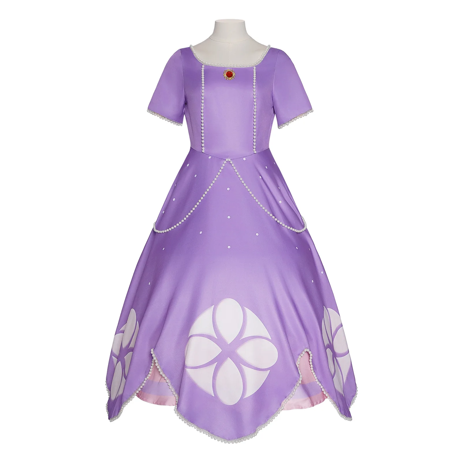 strapless open back dress Disney Princess Sofia the First Girls Costume