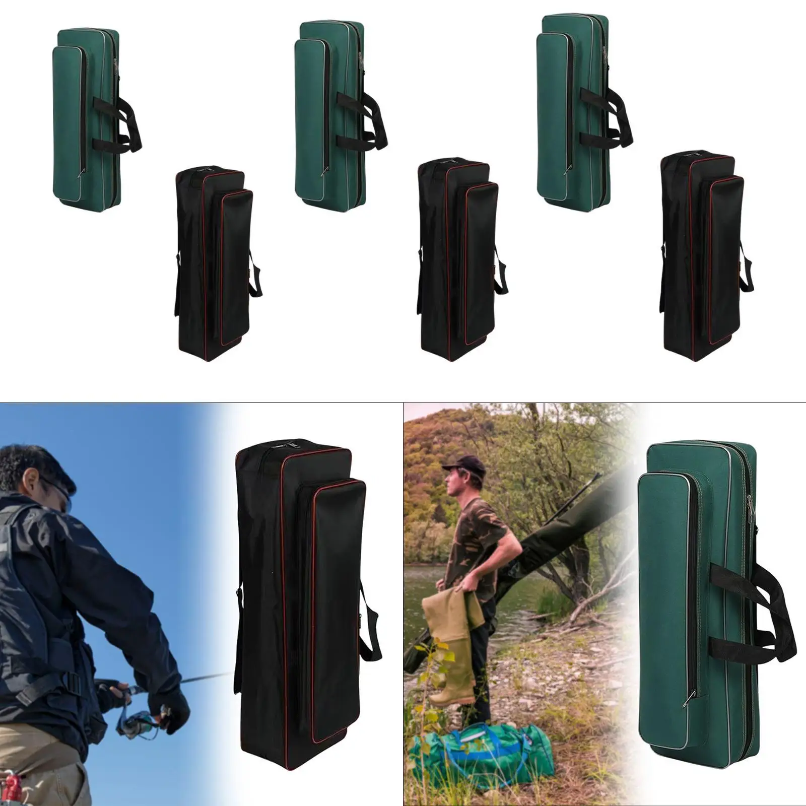 

Fishing Rod Backpack Fishing Rod Case Wear Resistant Multifunction Shoulders Bag Storage Carry Case for Ice Fishing Outdoor