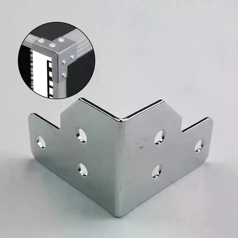 4/8Pcs Angle Code Flight Case L Brace Tour Case Side Corner Protector 6 Hole Right Angle Code Angle Fixed Brackets