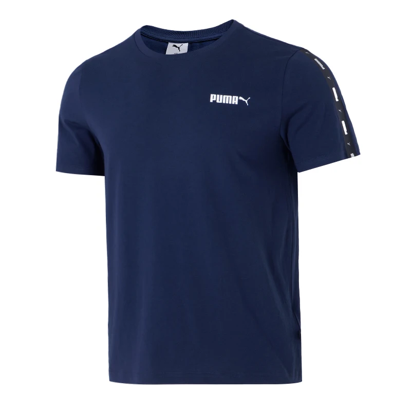

Puma) Ess No 2 Logo Tape Tee Men's Short-Sleeved Outdoor Running Loose Half-Sleeved Sports Casual T-Shirt 692484-14