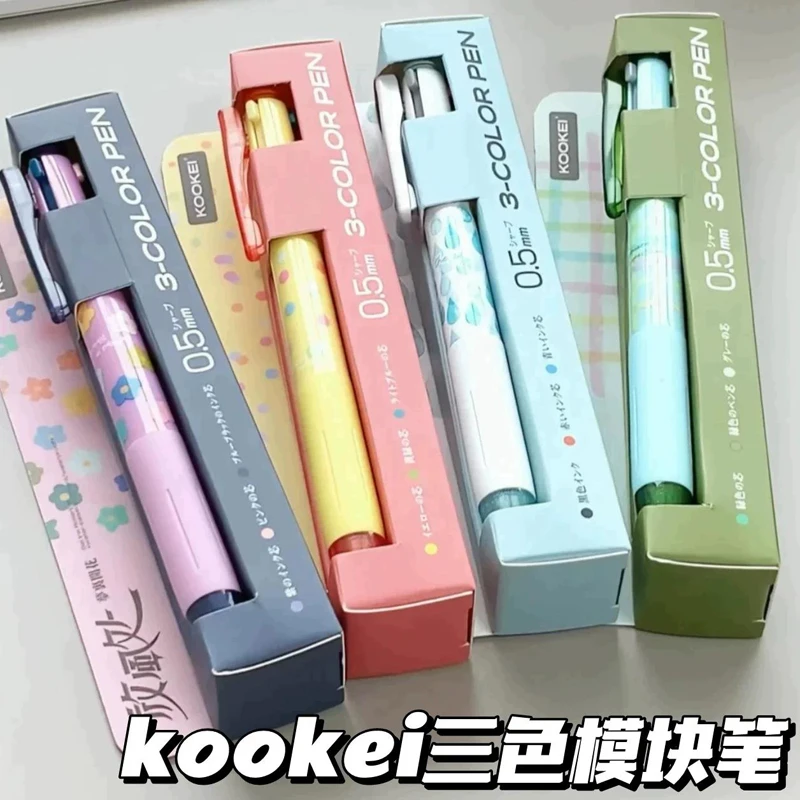 

Kookei Multifunctional Module Pen,3-Color in 1 Journaling Pen with Fine Point 0.5mm Ideal for Handwriting,Planning,Office Use