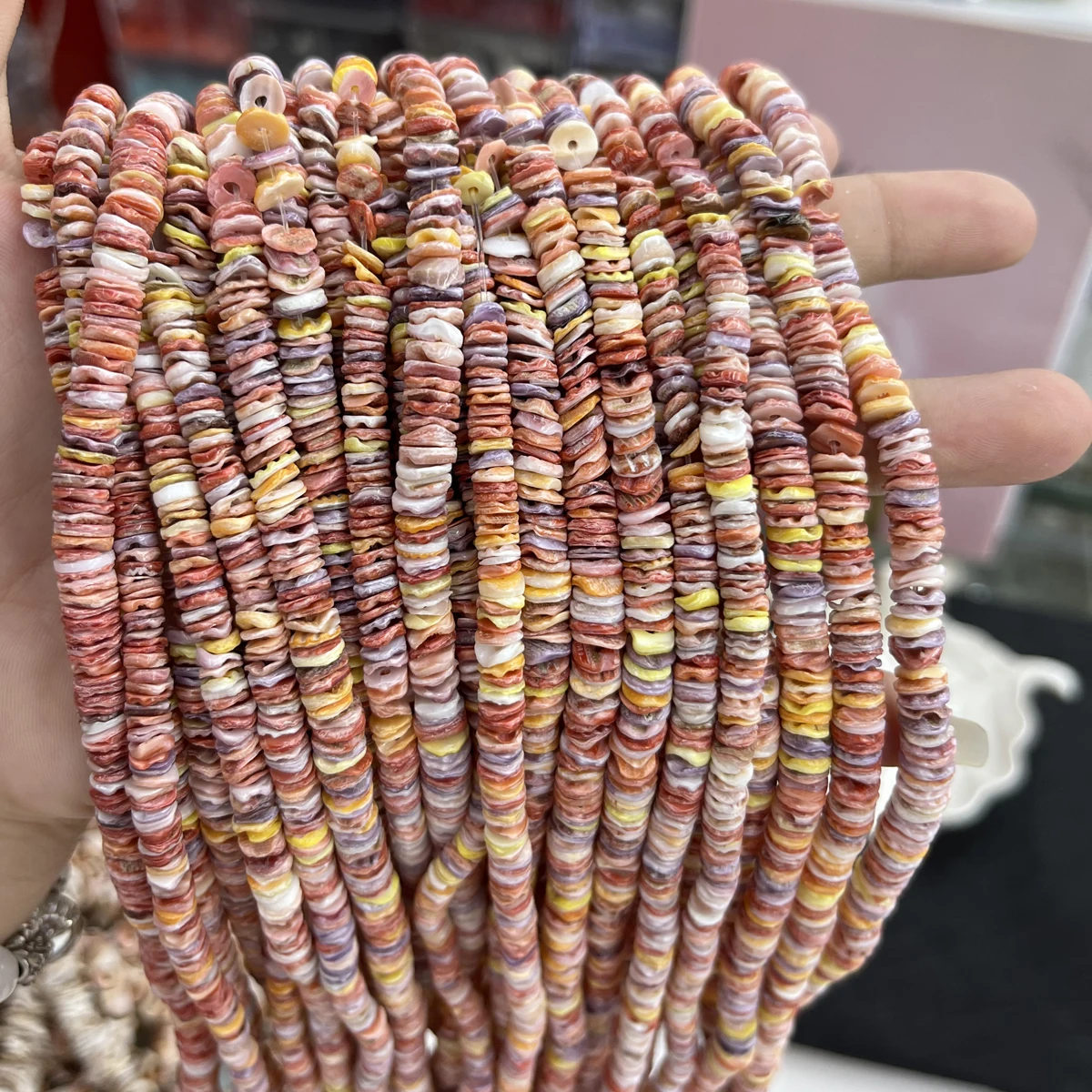 6x6mm Colored Coral Spacer Beads Natural Coral Semi-Finished Strand Beads for Jewelry Making DIY Necklace Bracelet Accessories