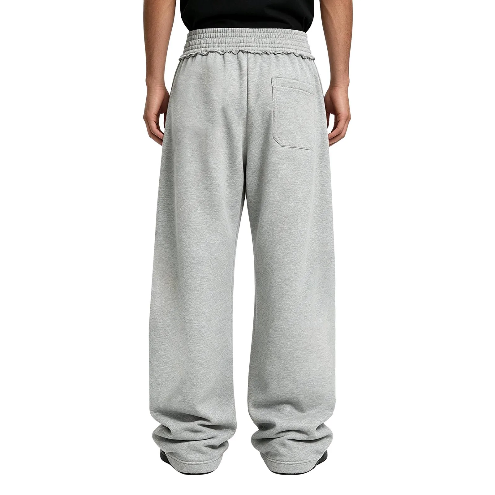 Men Hip-hop Jazz Dance Pants Drawstring Elastic Double Waist Trousers with Pockets Trainning Exercise Skateboarding Sportswear