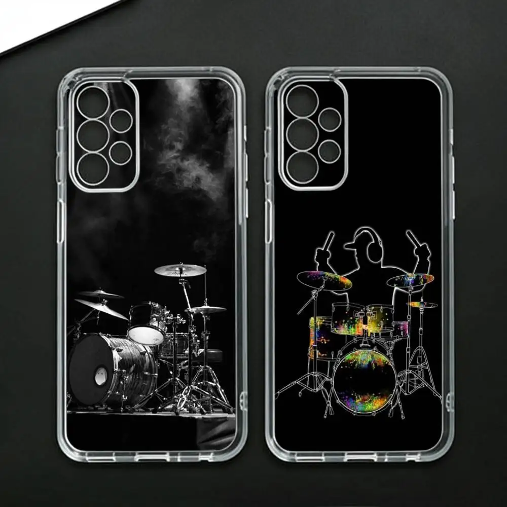 Drummer D-Drum Set  Phone Case For Samsung Galaxy A71,A70,A52,A51,A40,A30 Transparent Cover