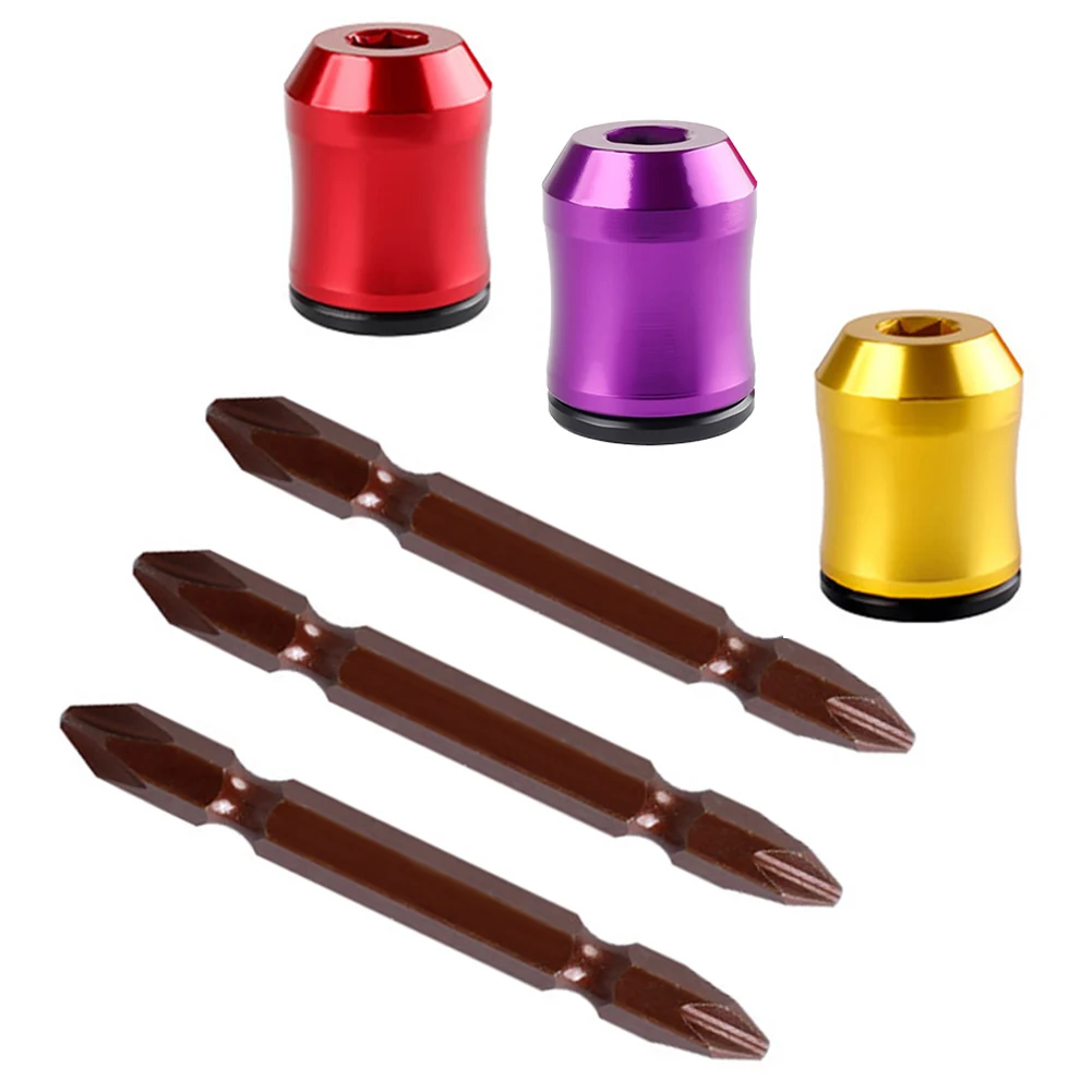 Screwdriver Bit Magnetizer Ring for PH2 Bits Constructed from Aluminum Alloy to Fit 6.35mm Shank Diameter Drivers