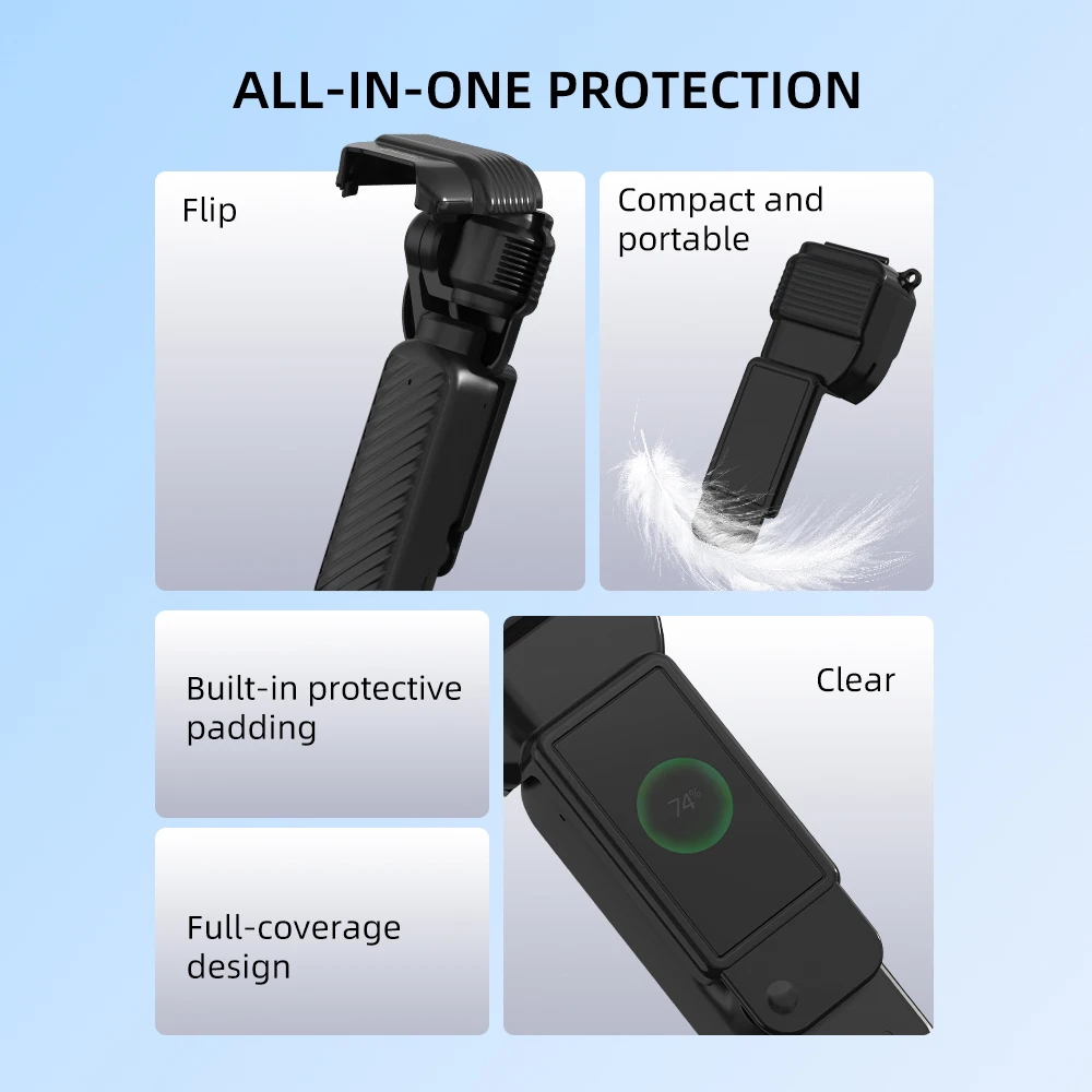 BRDRC Gimbal Protective Cover, for DJI Osmo Pocket 4, Flip Protective Case, Thickened Anti-Drop Pad, Lightweight & Portable
