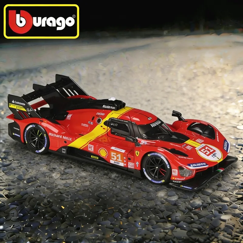 

Bburago 1:24 499P Hypercar 24 Hours of Le Mans Alloy Miniature Car Diecast Metal Scale Car Model Childen Toy Car Vehicle Gift