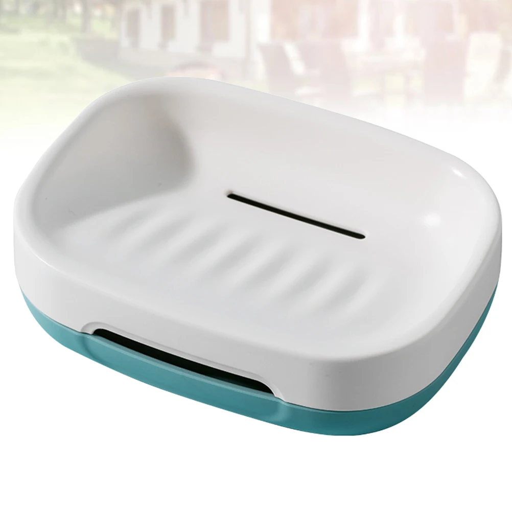 

Double Layer Box Lightweight Plastic Soap Case Drain Design Portable Soap Holder Home Bathroom Toilet Use Assorted Colors