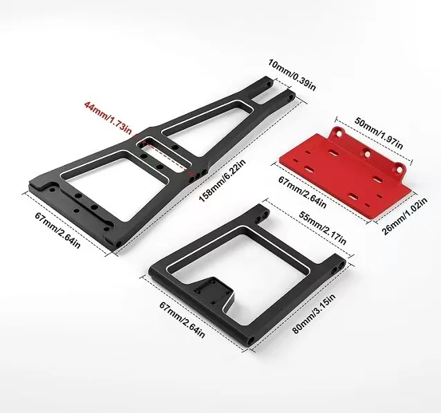 

For 1/10 Rc Crawler Scx10 Trx4 Capra Lcg Chassis Tools Serves/winch Double Stent Rescue Truck/tow Truck Crane Arm Wrecker Kit