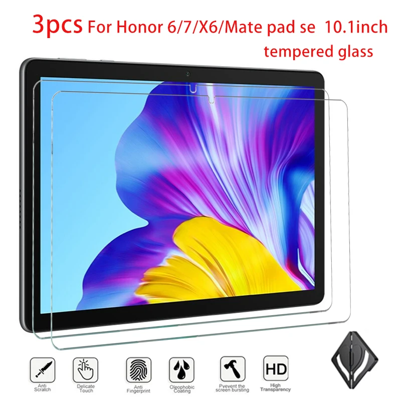 

3PCS Tempered Glass Screen Protector For Honor6/7/X6/Matepadse 10.1inch Anti-Scratch Clear Film For Tablet HD Tempered Glass