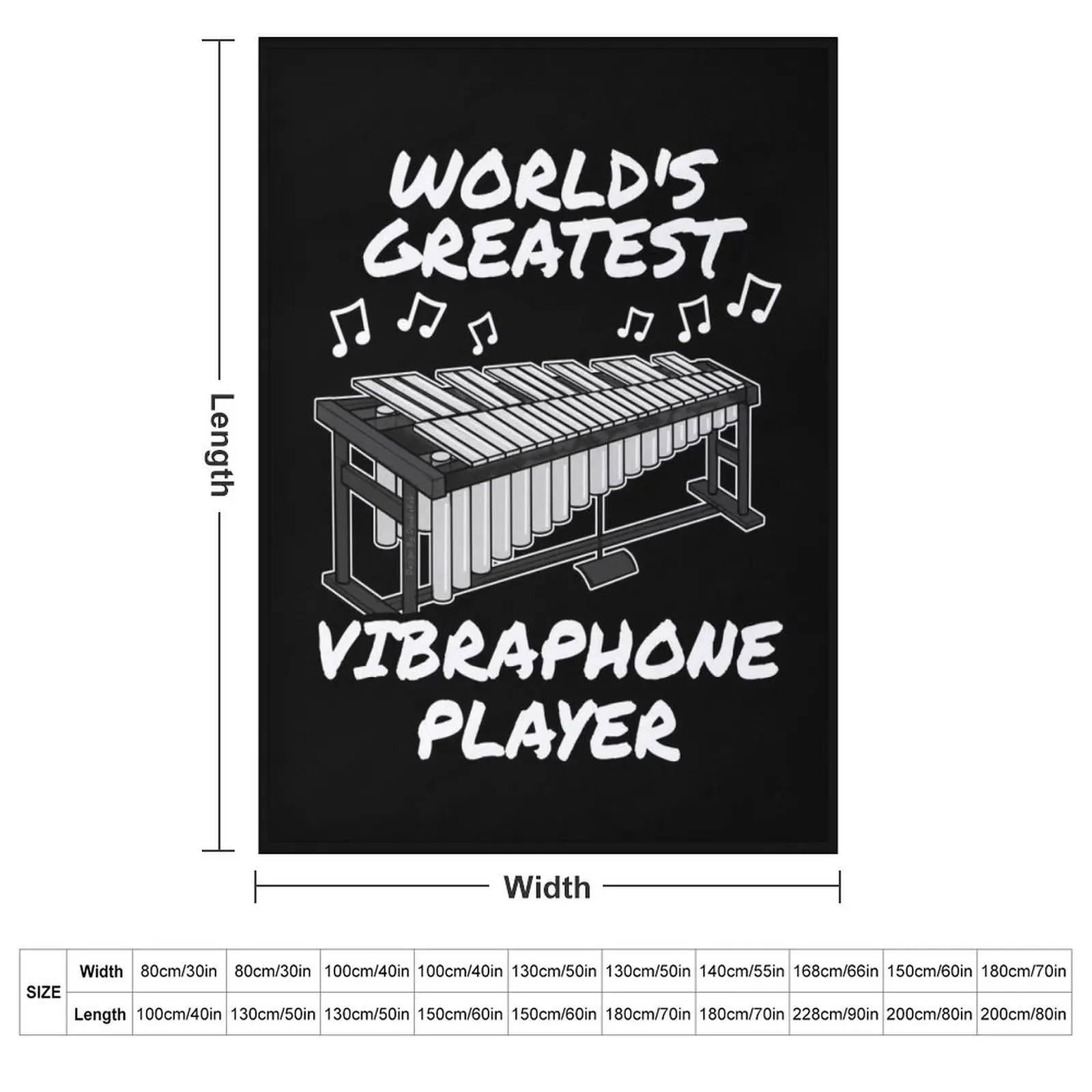 World's Greatest Vibraphone Player Vibraphonist Percussionist Musician Throw Blanket