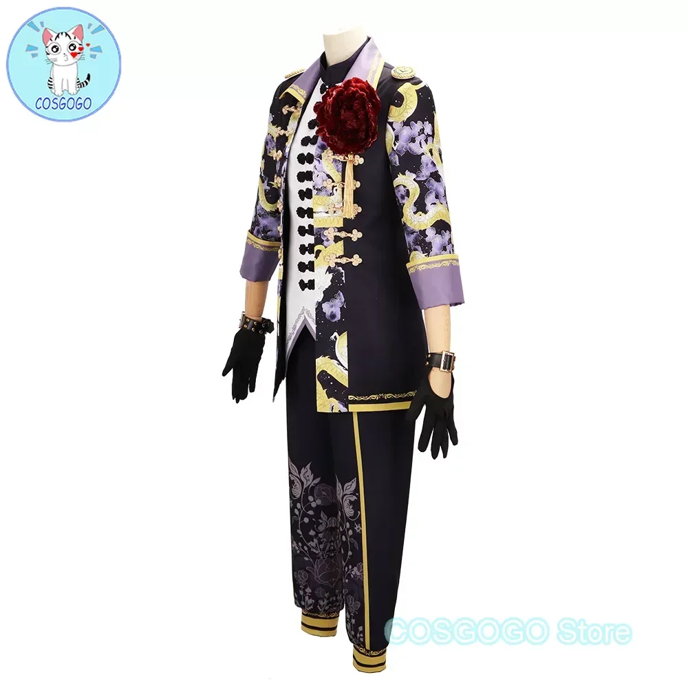 COSGOGO [Customized]Game IDOLiSH7 Zool Isumi Haruka Costume Halloween Outfits Women Men Black White Duel Costume