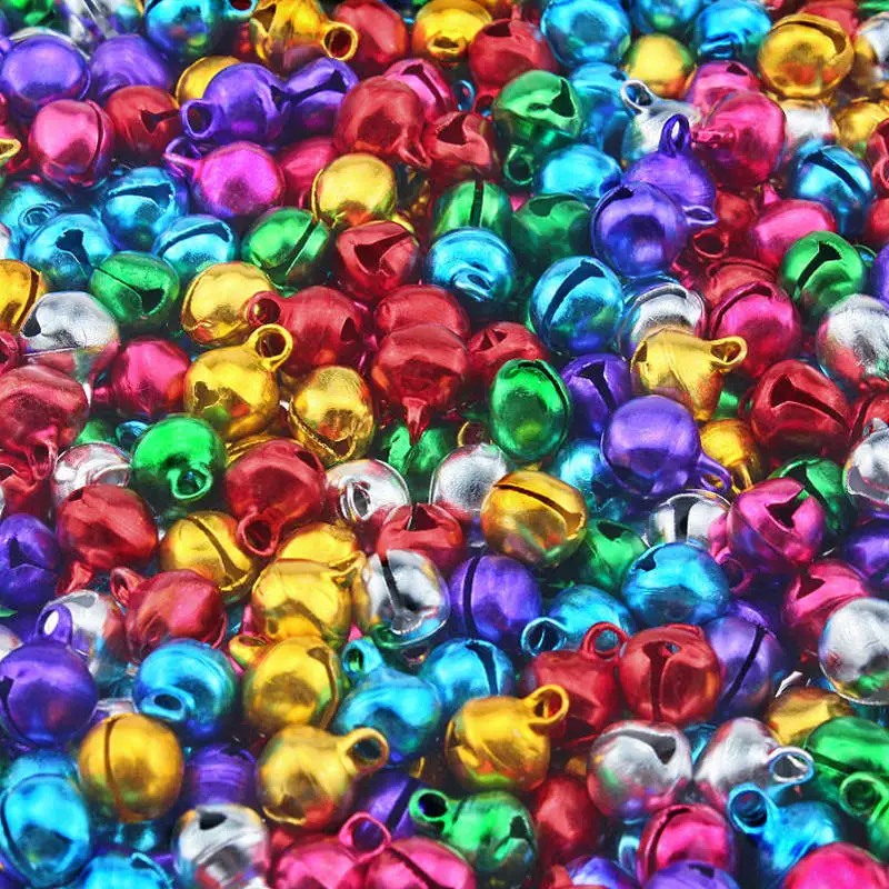 100Pcs Jingle Bells Iron Loose Beads Small For Festival Decoration/Christmas Tree Decorations/DIY Crafts Accessories Decoration