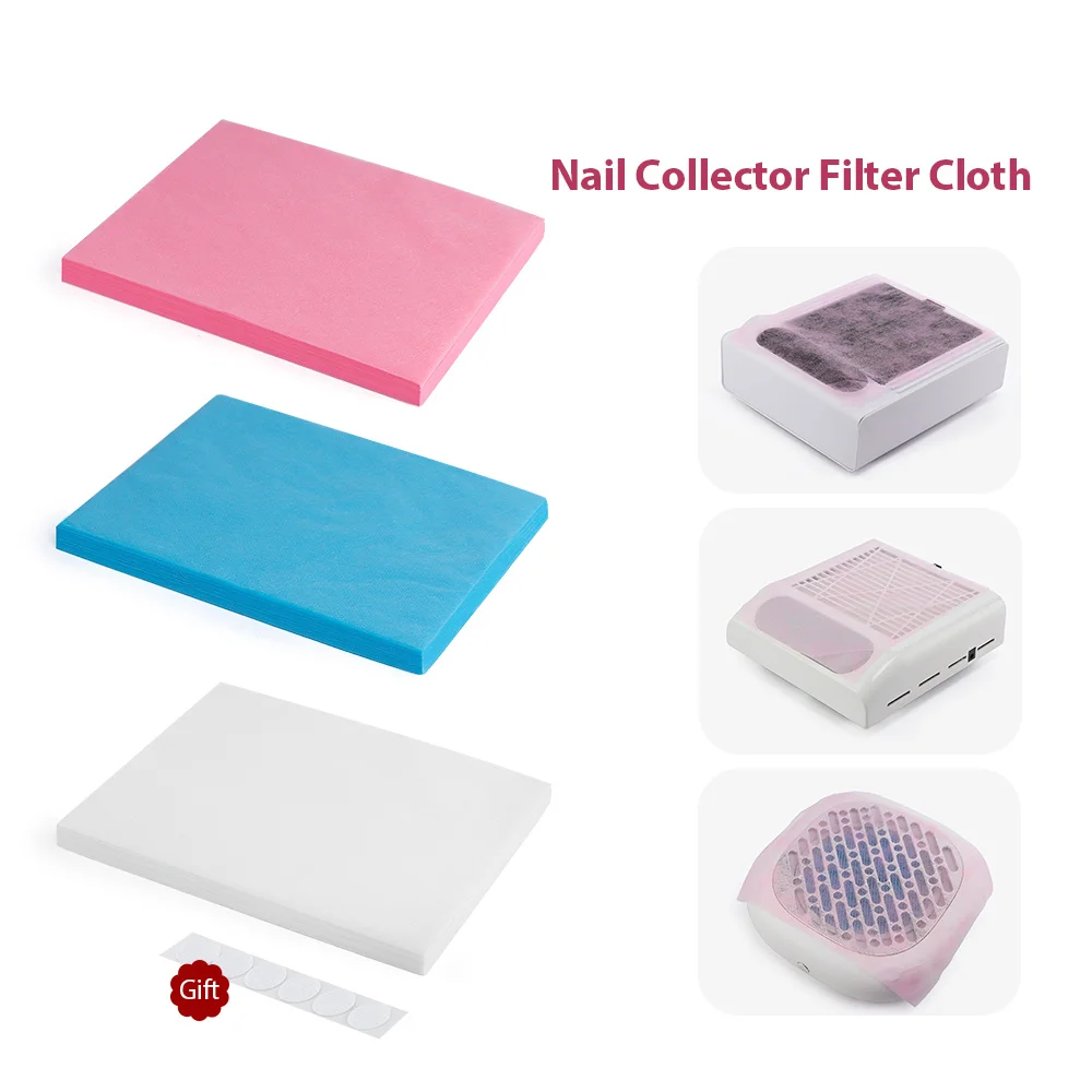 100pcs Disposable Nail Vacuum Cleaner Filter Paper Nail Dust Collector Dustproof Filter Cloth Nail Dust Extractor Replace Filter