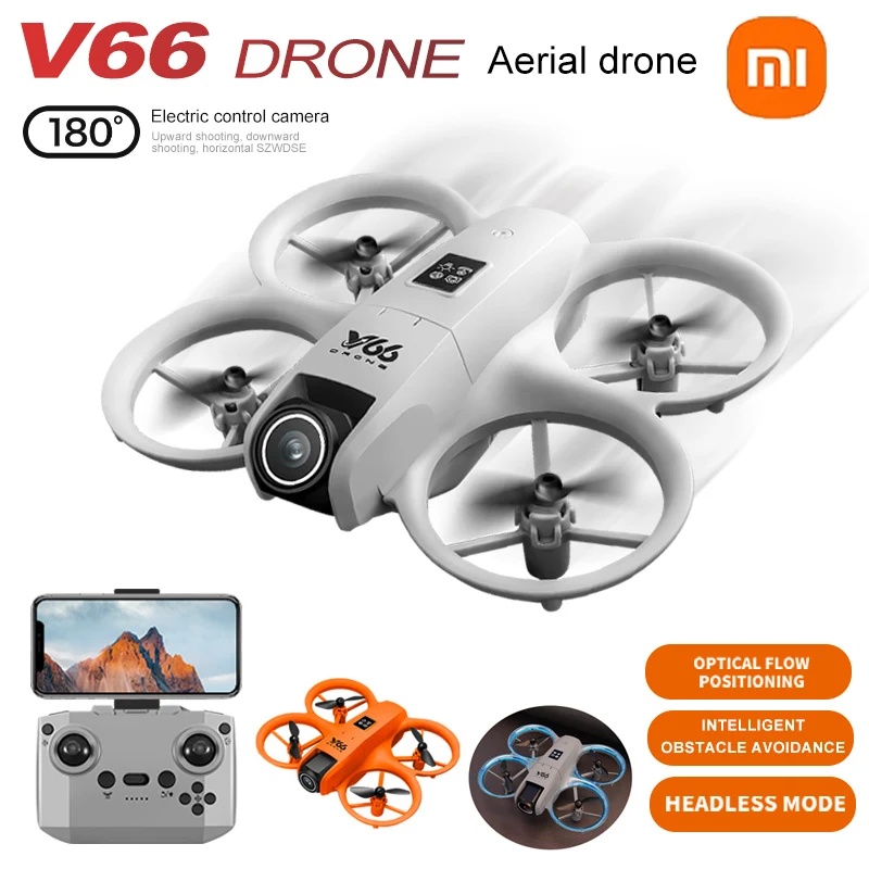 V66 الطائرة بدون طيار واي فاي طائرات بدون طيار Fpv مع كاميرا hd 4k التحكم عن بعد تجنب العوائق هليكوبتر طائرة جيب أجهزة الاستقبال عن بعد الأولاد اللعب
