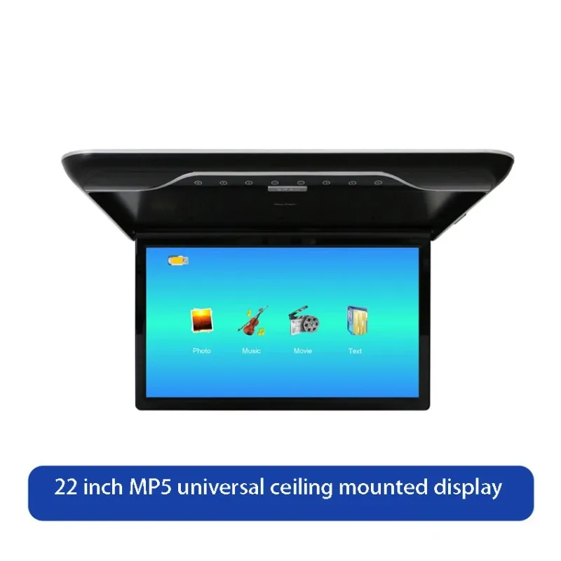 QC1187 22 Inch Ceiling Mounted MP5 Monitor With HDMI Input For Car Entertainment Screen